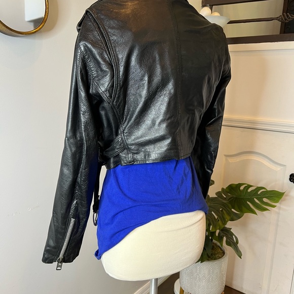 Vintage Crop Motorcycle Jacket sz S - Picture 4 of 15